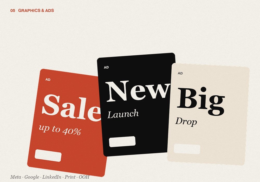 Graphic design and ad creatives — Meta, Google, LinkedIn, print, OOH by Aryan Design Studio
